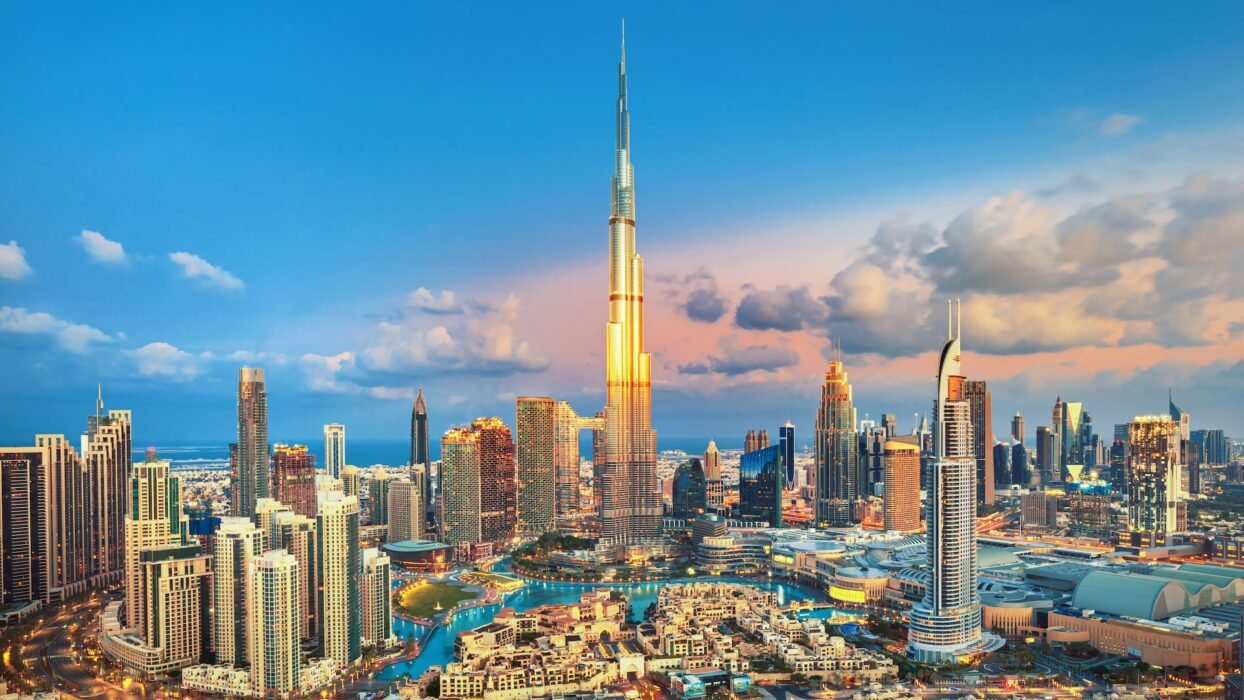 Dubai skyline at dusk